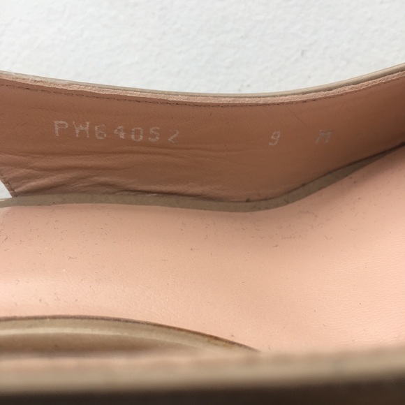 Stuart Weitzman // Nude Peep Toe Slingback Wedges - Picture 8 of 8
